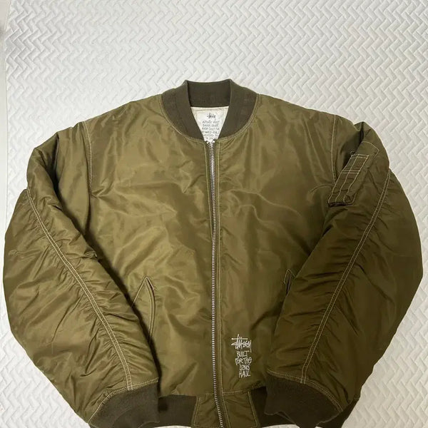 [BUNJANG] Stussy Built Reversible Bomber Jacket Olive L / 스투시 빌트 리버시블 봄버 자켓 올리브 L
