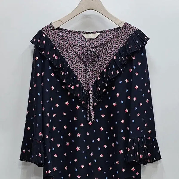 [BUNJANG] A.T. Corner Chiffon Blouse Navy Women's Size 85 / a.t.corner 앳코너 쉬폰 블라우스 / 여 85 네이비