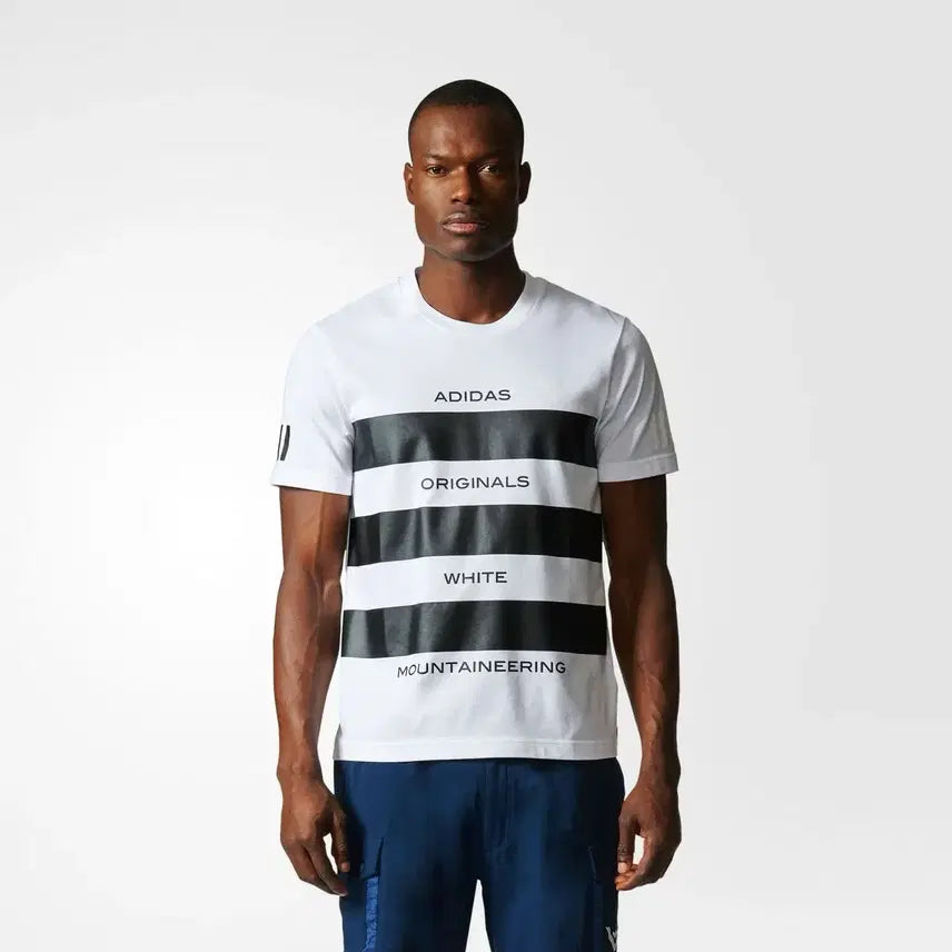 [BUNJANG] Adidas White Mountaineering AOWM Short Sleeve T-Shirt - White / 아디다스 화이트 마운티니어링 AOWM 반팔 티셔츠 - 화이트 90