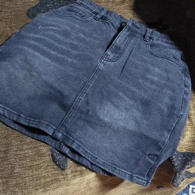 [BUNJANG] Black Denim Mini Skirt / 데님 스커트