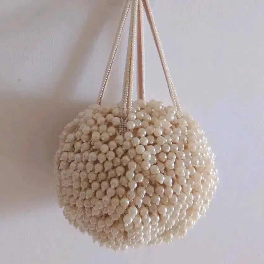 [BUNJANG] Vintage Round Pearl Bead Bag / 진주 구형 비즈백