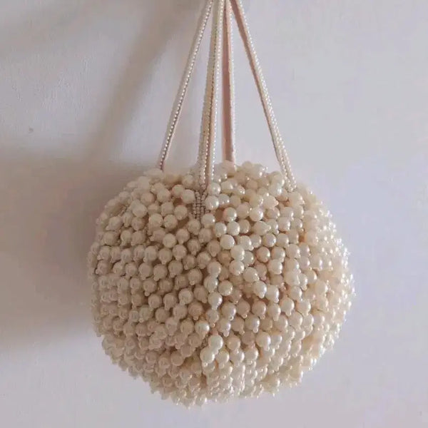[BUNJANG] Vintage Round Pearl Bead Bag / 진주 구형 비즈백
