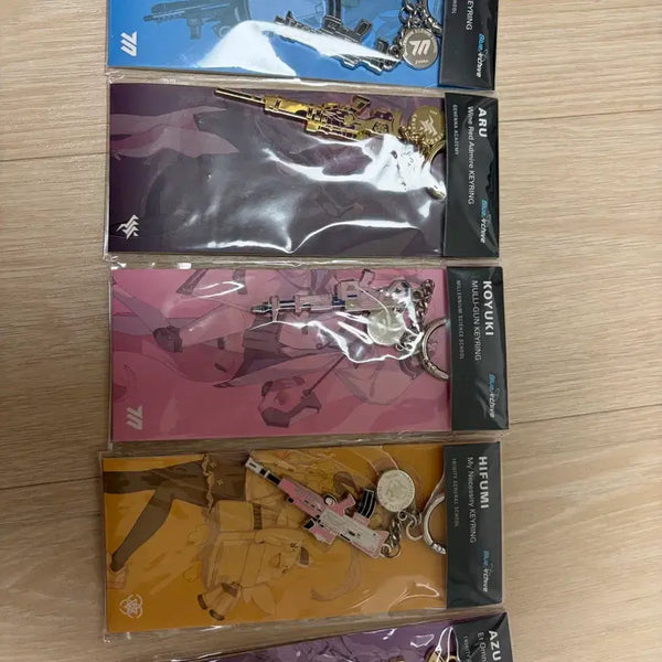 [BUNJANG] Blue Archive Character Acrylic Keychains (5종 Set) / 블루아카이브 키링 유우카/아루/코유키/히후미/아즈사 5종
