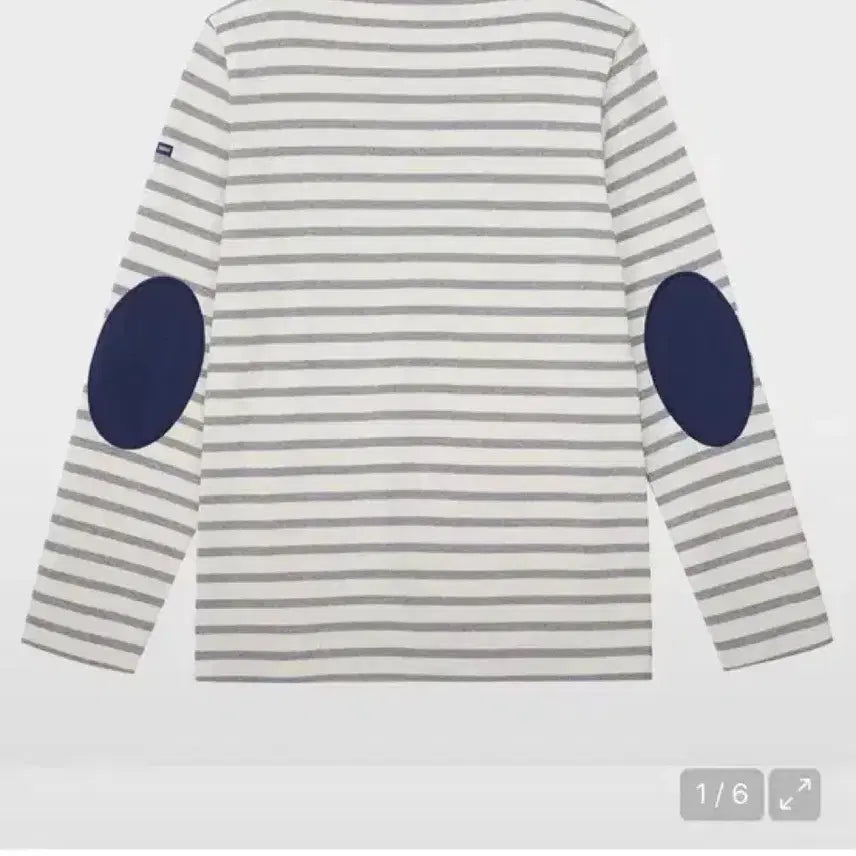 [BUNJANG] Saint James Meridien Elbow Patch Long Sleeve T-Shirt Navy XS / 정품 XS 세인트제임스 메르디앙 엘보 패치