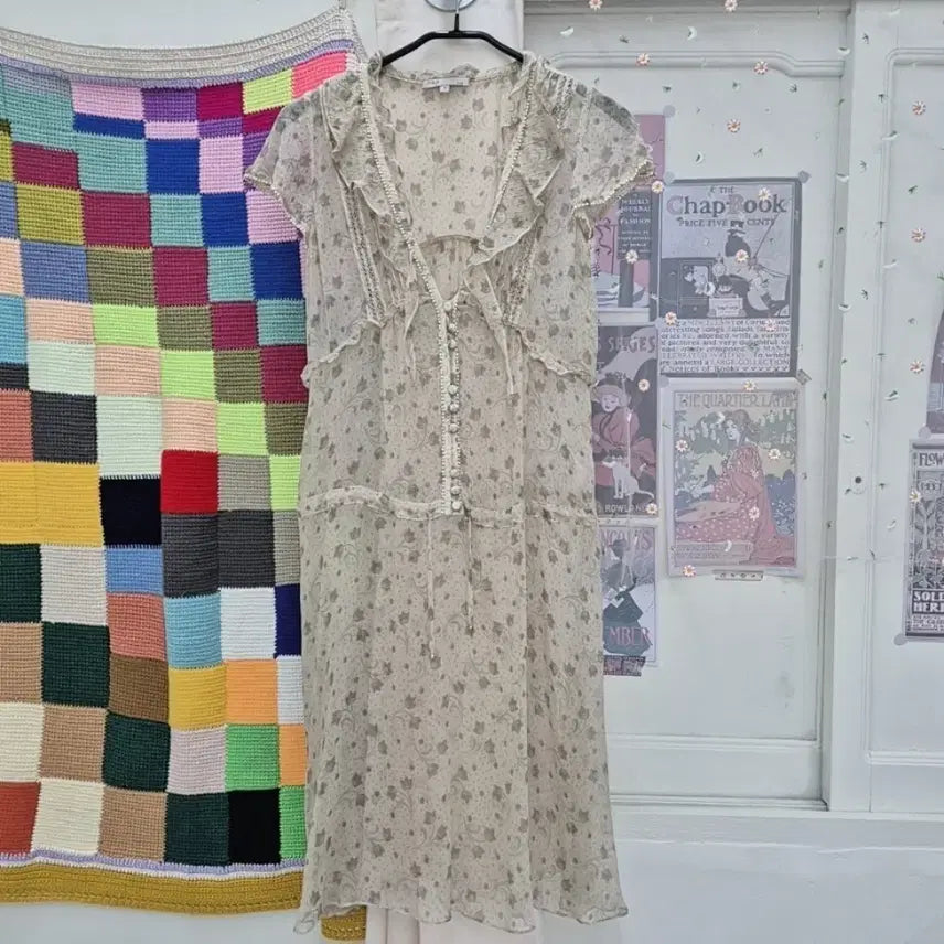 [BUNJANG] Miju 100% Silk See-Through Dress / 미쥬 견 100% 시스루 원피스
