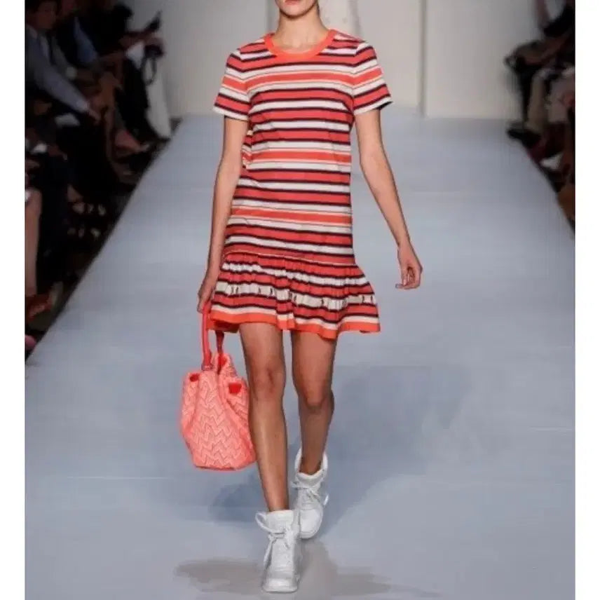 [BUNJANG] Marc Jacobs Striped Ruffle Midi Dress / 마크제이콥스 원피스