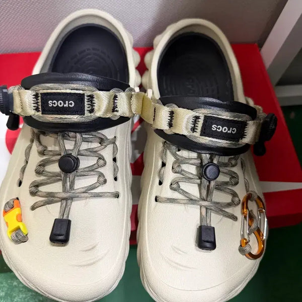 [BUNJANG] Crocs Echo Clog Custom Bone Black / 크록스 에코 클로그 커스텀 본블랙 판매합니다.