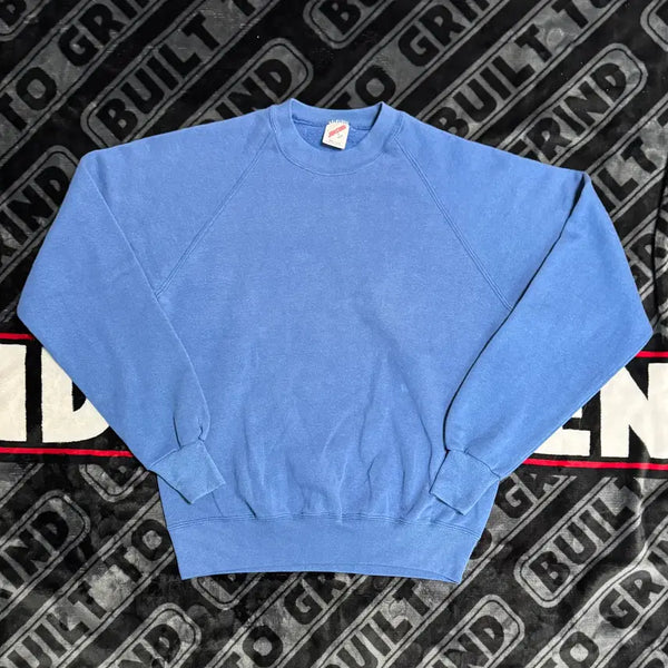 [BUNJANG] Jerzees Crewneck Sweatshirt - Blue / 저지스 크루넥 스웨트셔츠 블루