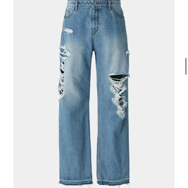 [BUNJANG] Coour Distressed Skater Jeans / 쿠어 디스트로이드 스케이터 진스
