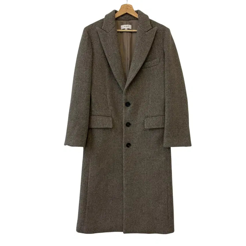 [BUNJANG] Hae146 Herringbone Wool Coat Brown / Hae146 헤링본 울 코트 브라운 S 정품