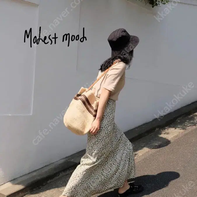 [BUNJANG] Modestmood Polène Long Skirt Floral Pattern / 모데스트무드 폴렌느 스커트