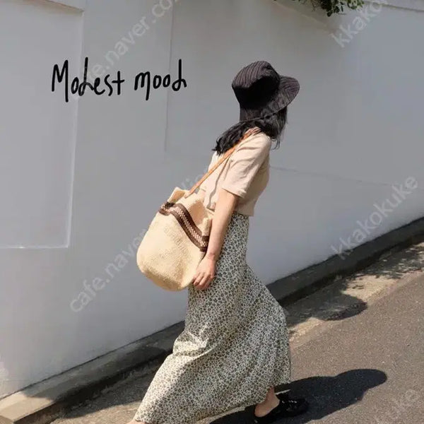 [BUNJANG] Modestmood Polène Long Skirt Floral Pattern / 모데스트무드 폴렌느 스커트