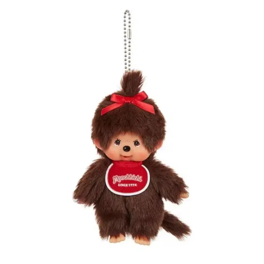 [BUNJANG] Monchhichi SS Girl Keychain Brown / 몬치치 SS 걸 키 체인 브라운