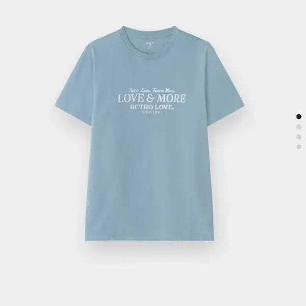 [BUNJANG] Giordano Women's Graphic Half-Sleeve T-Shirt (LOVE&MORE) Blue L Size New Product / 지오다노 여성 그래픽 반팔 티셔츠 (LOVE&MORE)블루L사이즈  새상품