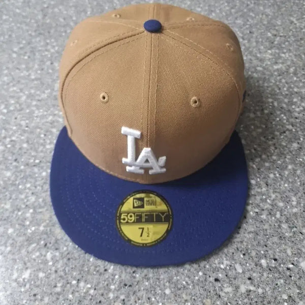 [BUNJANG] New Era LA Dodgers 59FIFTY Beige/Blue Cap / 뉴에라 LA 다저스 59FIFTY 베이지/블루