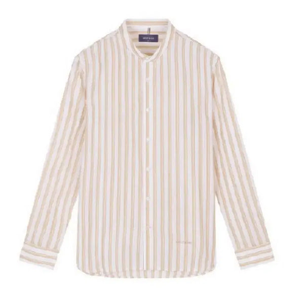 [BUNJANG] Brentwood Stripe Shirt Beige 95 / 브렌우드 스트라이프 셔츠 베이지 95