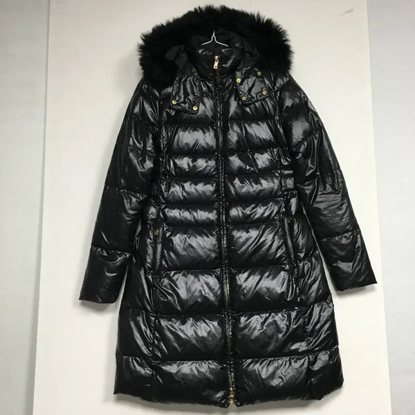 [BUNJANG] Tory Burch Embroidered Logo Goose Down Long Padding / 토리버치 자수로고 구스 롱패딩 0