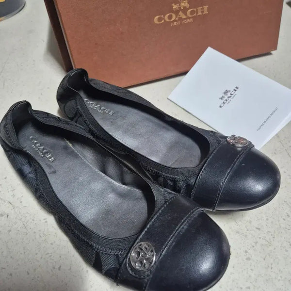 [BUNJANG] Coach Signature Pattern Flat Shoes / 코치 플랫슈즈
