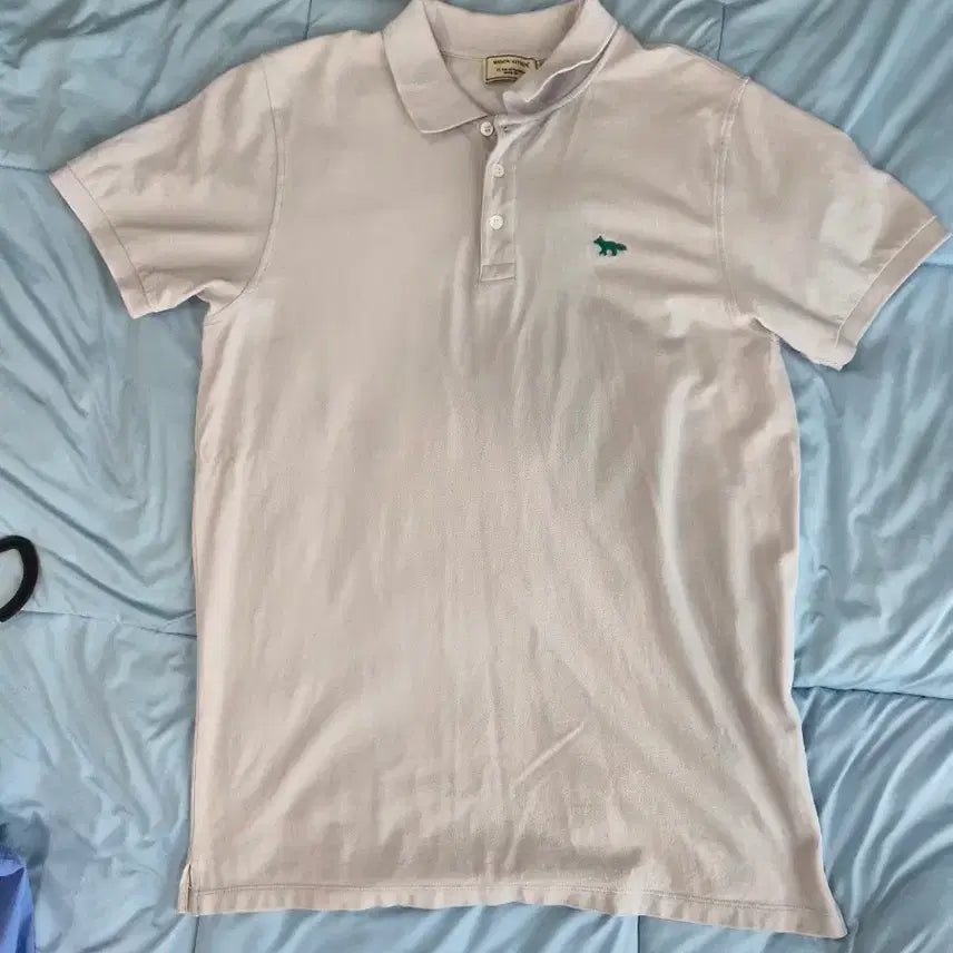 [BUNJANG] Maison Kitsuné Short Sleeve Polo Shirt L Grey / 메종키츠네 반팔 카라티 L 그레이