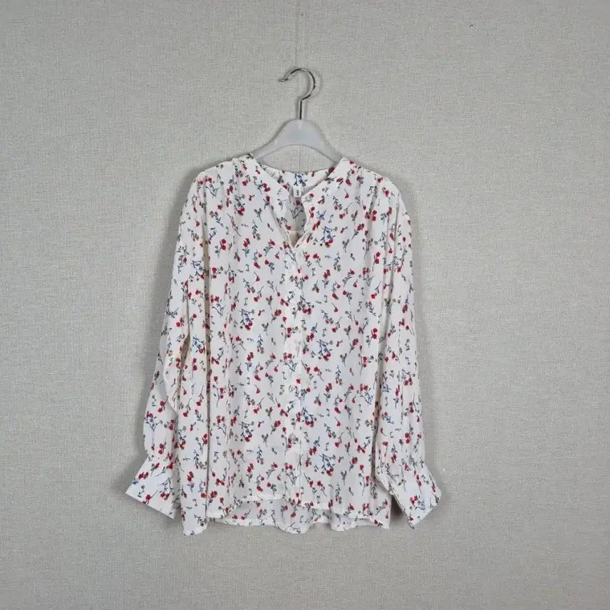 [BUNJANG] White Floral Pattern Blouse / (#88,99추천)빅사이즈 화사한 플라워 패턴 블라우스