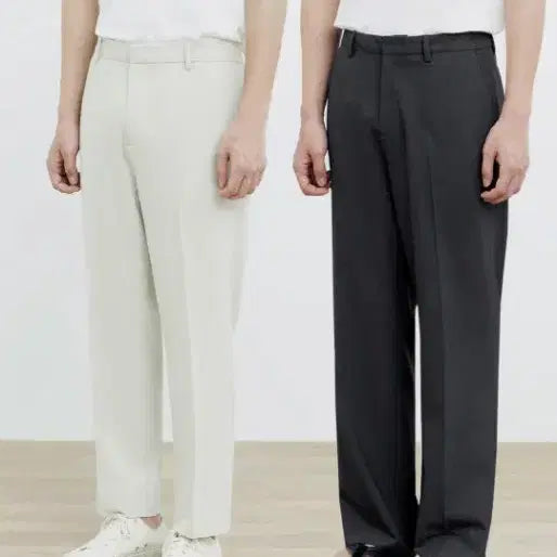 [BUNJANG] Daylife Good Fit Half Banding Slacks L Ivory (Summer Ver.) / 데이 라이프 굿핏 하프 밴딩 슬랙스 L 아이보리 (Summer.Ver)