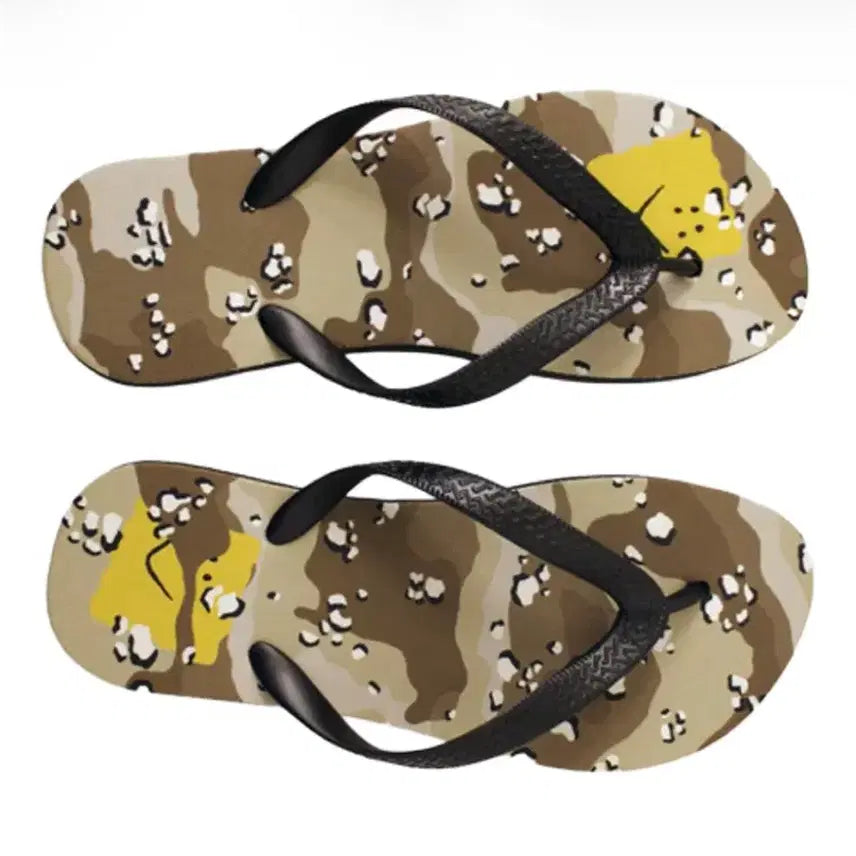 [BUNJANG] Kapital Chocolate Chip Camo Flip Flops Beige [L] / [L] 캐피탈 초콜릿 칩 카모 플립 플랍 베이지