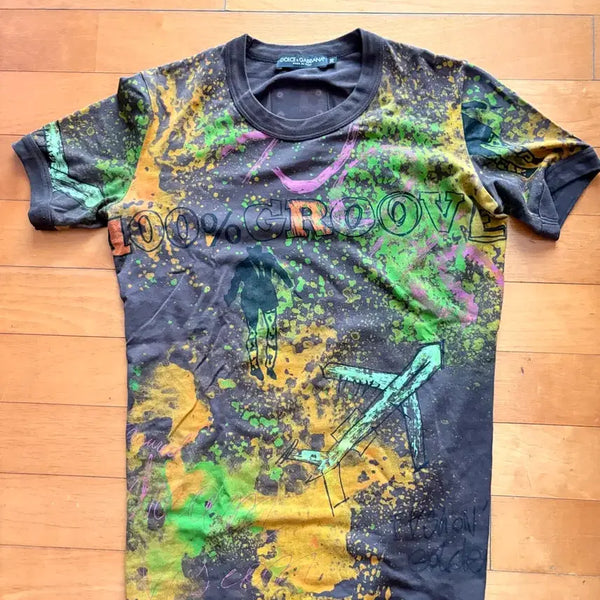 [BUNJANG] Dolce & Gabbana Women's Graphic Print T-Shirt Size 38 / 돌체앤가바나 여성 그래픽 프린트 티셔츠 38