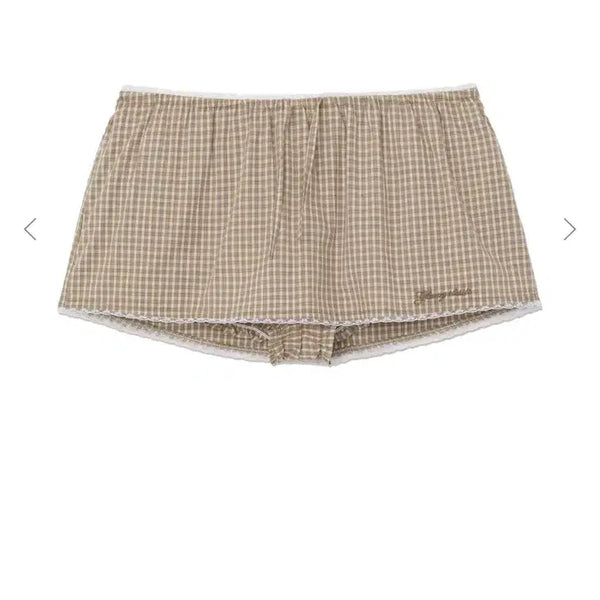 [BUNJANG] GLOWNY G CLASSIC LACE-UP MINI SKIRT (BEIGE) / glowny G CLASSIC LACE-UP MINI SKIRT