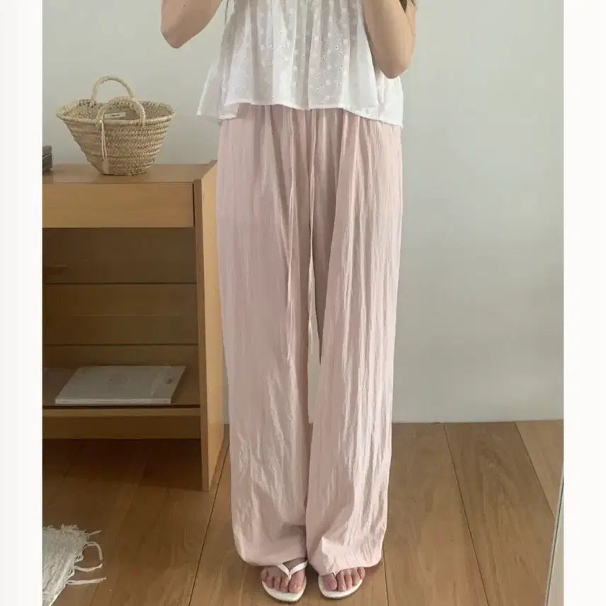 [BUNJANG] Sureum "Basrak" Pants Pink / 수름 제작팬츠 바스락pt 핑크