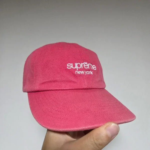 [BUNJANG] Supreme Classic Logo 6-Panel Cap Pink 23SS / 슈프림 클래식 로고 6 패널 캡 핑크 23SS