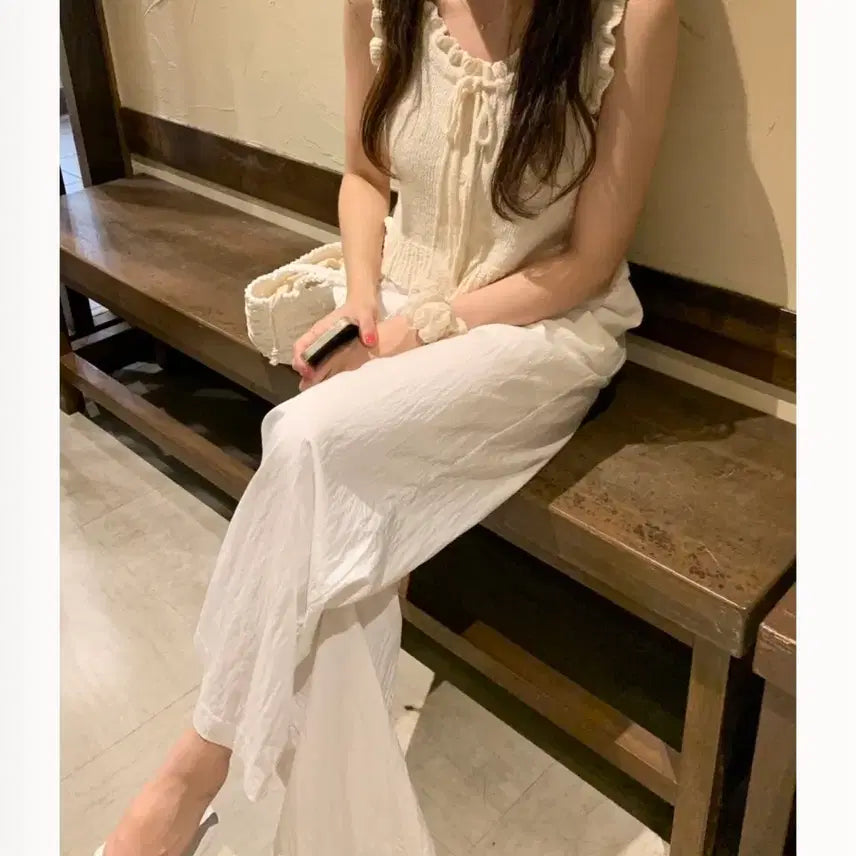 [BUNJANG] SUREUM Linen Blend Pants White / 수름 제작 바스락pt 화이트 주문폭주