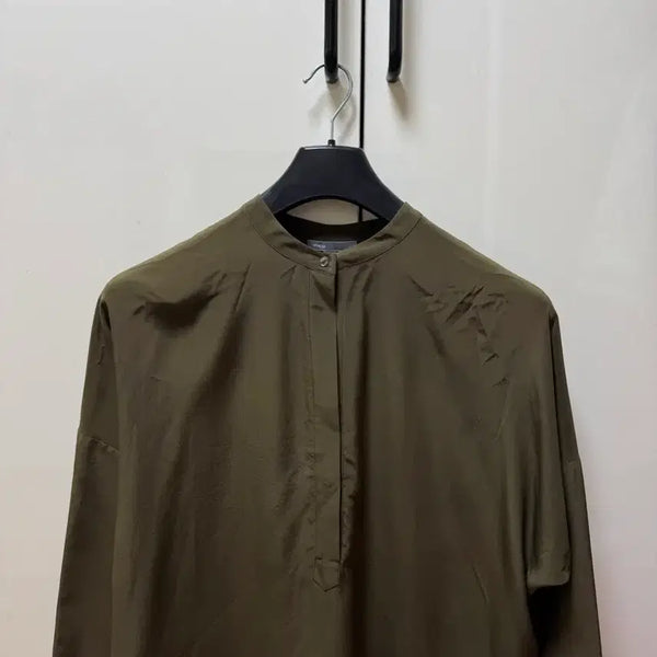 [BUNJANG] Vince Henley Neck Silk Shirt / vince 빈스 헨리넥 실크 셔츠