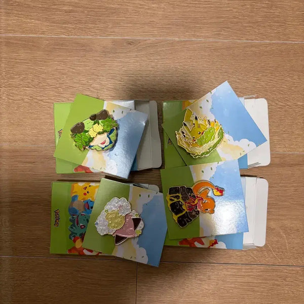 [BUNJANG] Pokemon Isak Toast Badge Bundle Set / 포켓몬 이삭토스트뱃지 4개일괄판매 피카츄 파이리 잠만보 삐