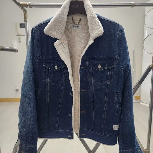 [BUNJANG] SAINTLUX Edition Denim Jacket with Sherpa Lining / SAINTLUX 에디션 데님 자켓 양털 안감