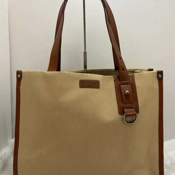 [BUNJANG] Burberry Beige Canvas Tote Bag Shoulder Bag / 정품) 버버리 베이지 캔버스 토트백 숄더백