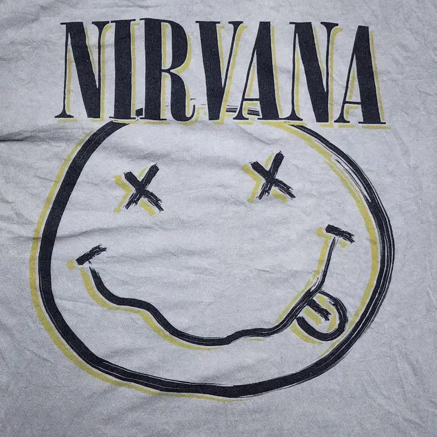[BUNJANG] Nirvana Smiley Logo Band T-Shirt / 너바나 NIRVANA 스마일 로고 밴드티