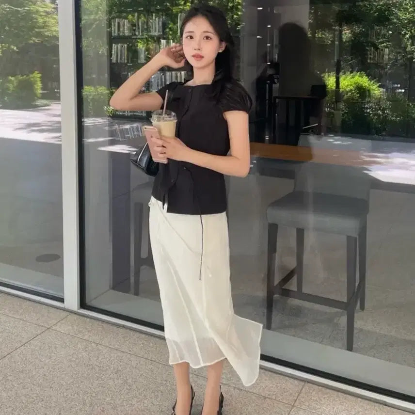 [BUNJANG] Mixxo See-through Layered Skirt / 새제품) 미쏘 시스루 레이어드 스커트