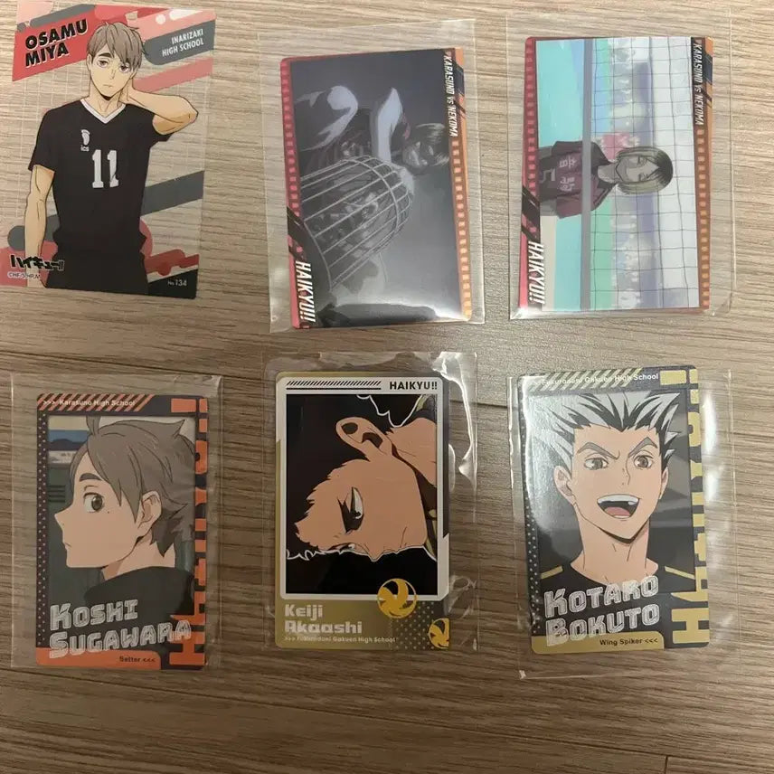 [BUNJANG] Haikyuu!! Kenma Kozume Wafer Card Set with Bokuto Koutarou & Akaashi Keiji, Osamu Miya / 하이큐 켄마 웨하스 클리어 카드 보쿠토 아카아시 오사무