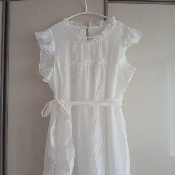 [BUNJANG] LeShop White Frill Detail Dress / 르샵화이트원피스