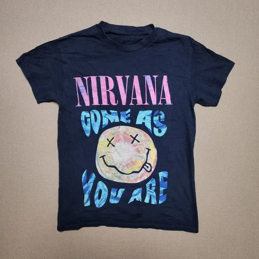[BUNJANG] Nirvana Come As You Are Tie-Dye T-Shirt / 너바나 NIRVANA Come As You Are 밴드티