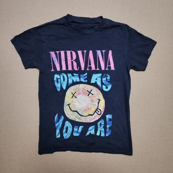 [BUNJANG] Nirvana Come As You Are Tie-Dye T-Shirt / 너바나 NIRVANA Come As You Are 밴드티