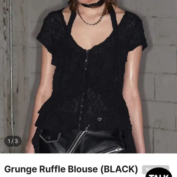[BUNJANG] Noting Ruffle Blouse / 낫노잉 러플 블라우스