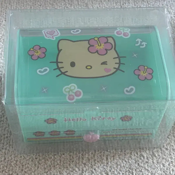 [BUNJANG] Sanrio Hello Kitty Mint Storage Box / 산리오 태닝 헬로키티 민트 수납함 소품보관함 새상품