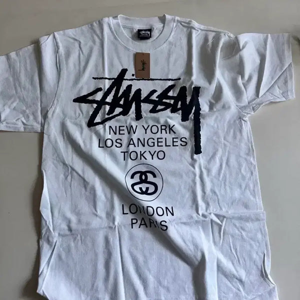 [BUNJANG] Stussy World Tour T-Shirt M Size / (새상품) 스투시 월드투어 티셔츠 M 사이즈