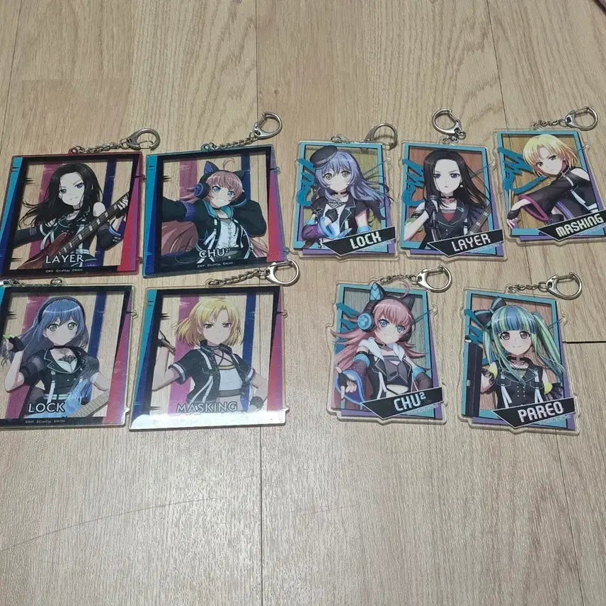 [BUNJANG] BanG Dream! RAISE A SUILEN CHU2 Rokka Masking Layer Keychains (Bundle) / 뱅드림 라스 키링 파레오 츄츄 롯카 마스키 레이야