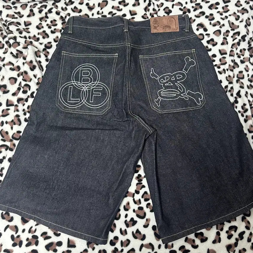 [BUNJANG] Boiler Room Face Denim Bermuda Pants / 보이롱페이스 데님 버뮤다 팬츠