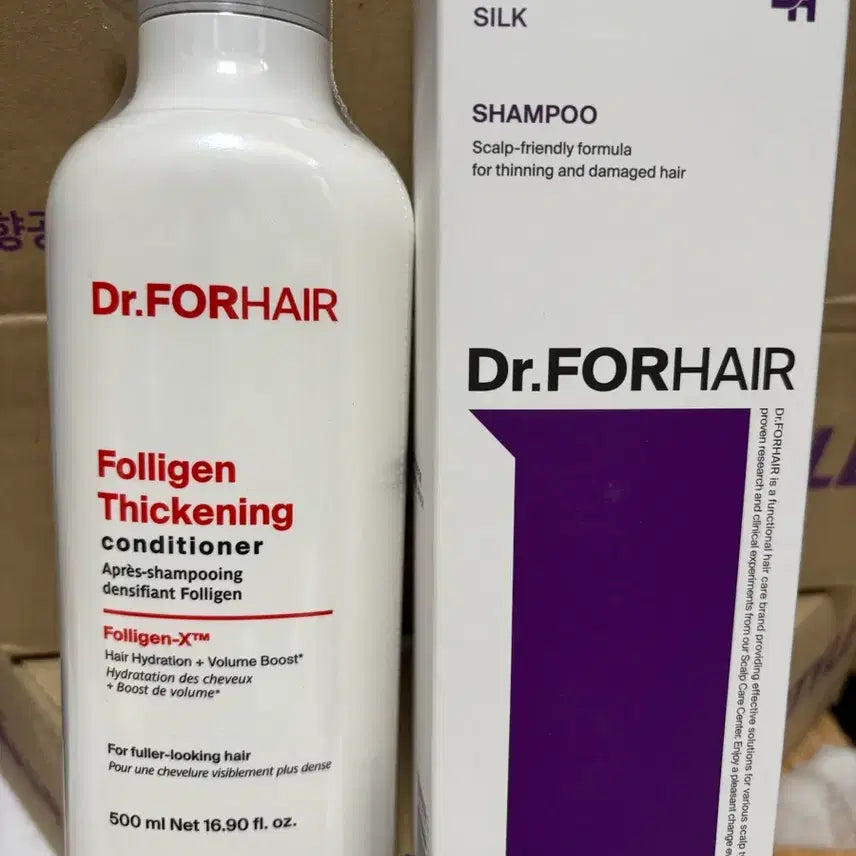[BUNJANG] Dr.Forhair Poligen Silk Shampoo & Thickening Conditioner Bundle / 닥터포헤어 샴푸, 린스 일괄판매