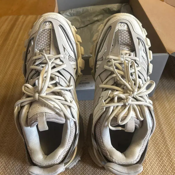 [BUNJANG] Balenciaga Track Sneakers Beige/Light Grey Size 42 (270-275) / 발렌시아가 트랙 스니커즈 베이지 42 (270-275)
