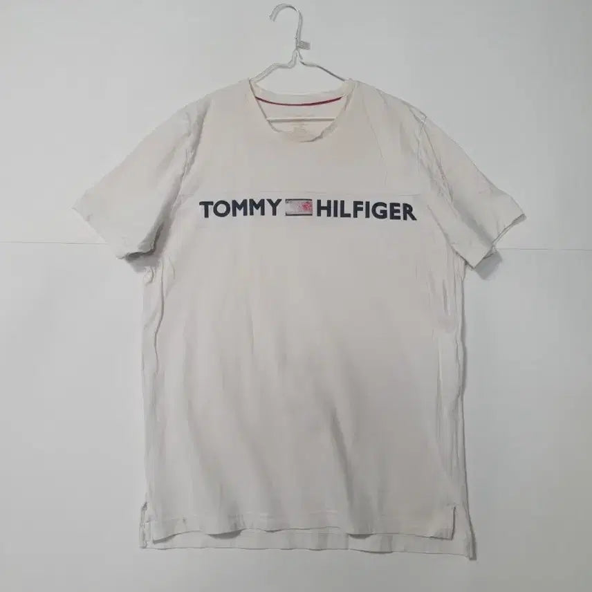 [BUNJANG] Tommy Hilfiger Short Sleeve T-Shirt White / 타미힐피거 반팔 티셔츠 화이트 0274