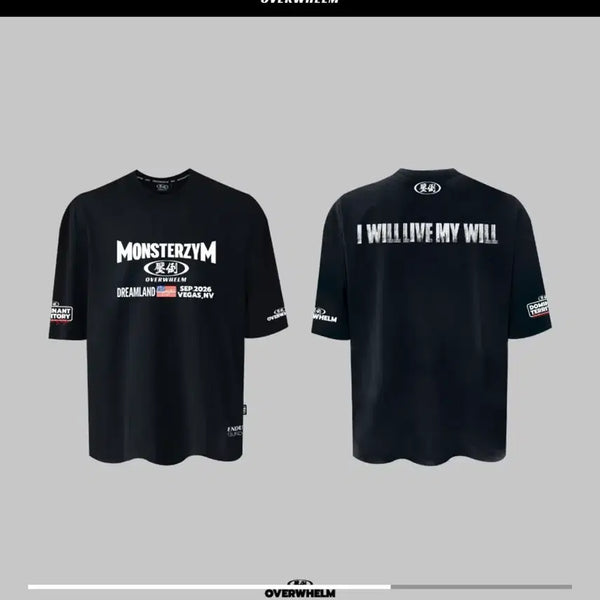 [BUNJANG] APDO x Monsterzym 2025 Limited Edition T-Shirt (3 Sizes) / (미개봉)압도x몬스터짐 2025 한정판 3사이즈 한정판압도올라잇본투윈